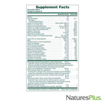 Source of Life Adult Multivitamin Chewables – Apple Cinnamon, 90 Wafers | Natures Plus