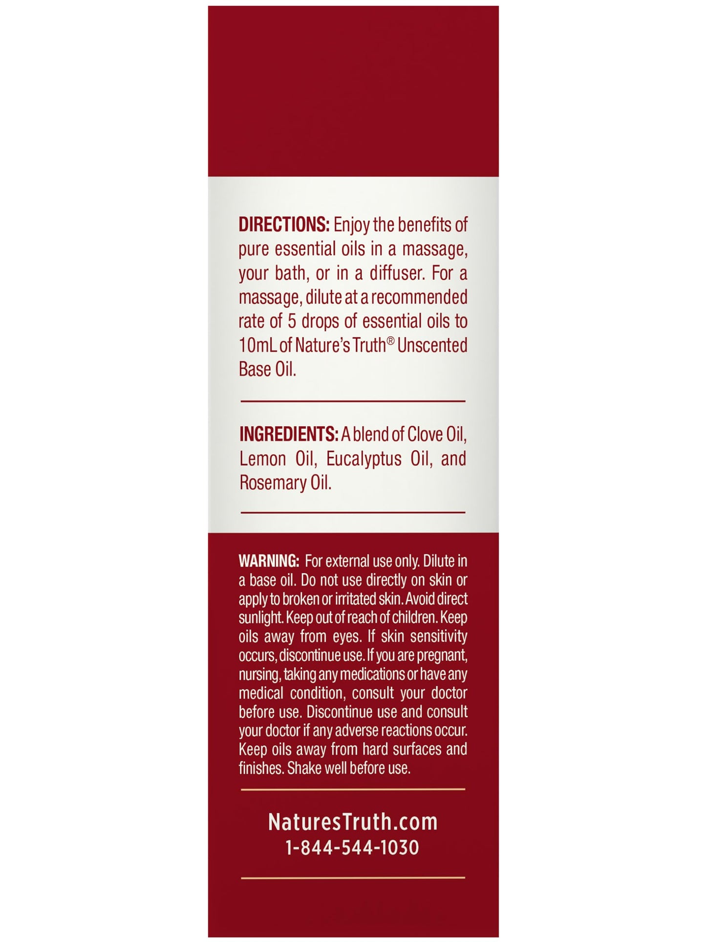 Nature's Truth 4 Thrive Essential Oil | 15 mL | with Eucalyptus, Rosemary, Lemon, and Clove Oils | for Aromatherapy | Pure Plant Based, Non-GMO & Gluten Free