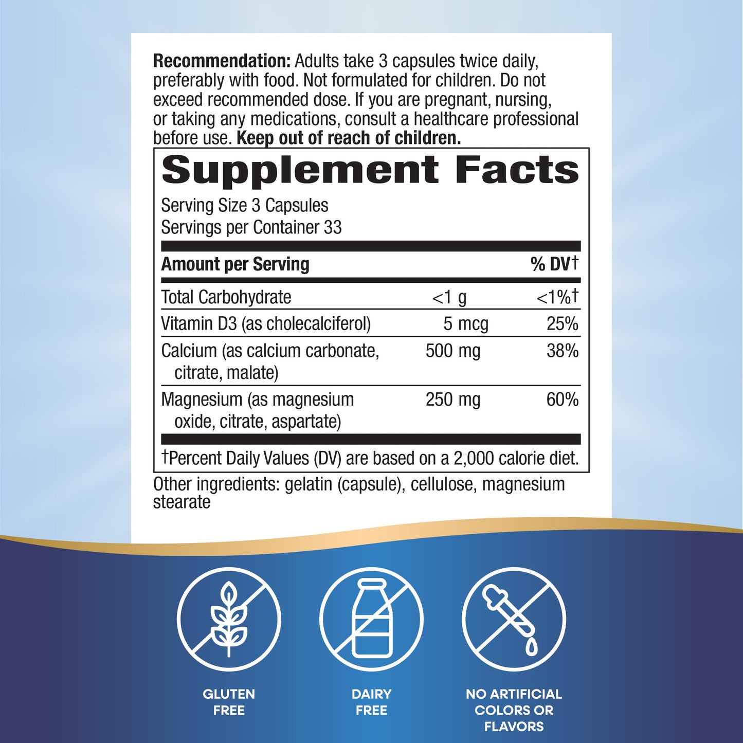 Nature's Way Calcium Magnesium Zinc Mineral Complex – Bone Health, Muscle Function & Immune Support | 2 Pack