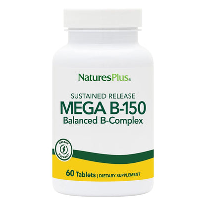 Natures Plus Mega B150 Complex - Sustained Release B-Complex (60 Veg Tablets)