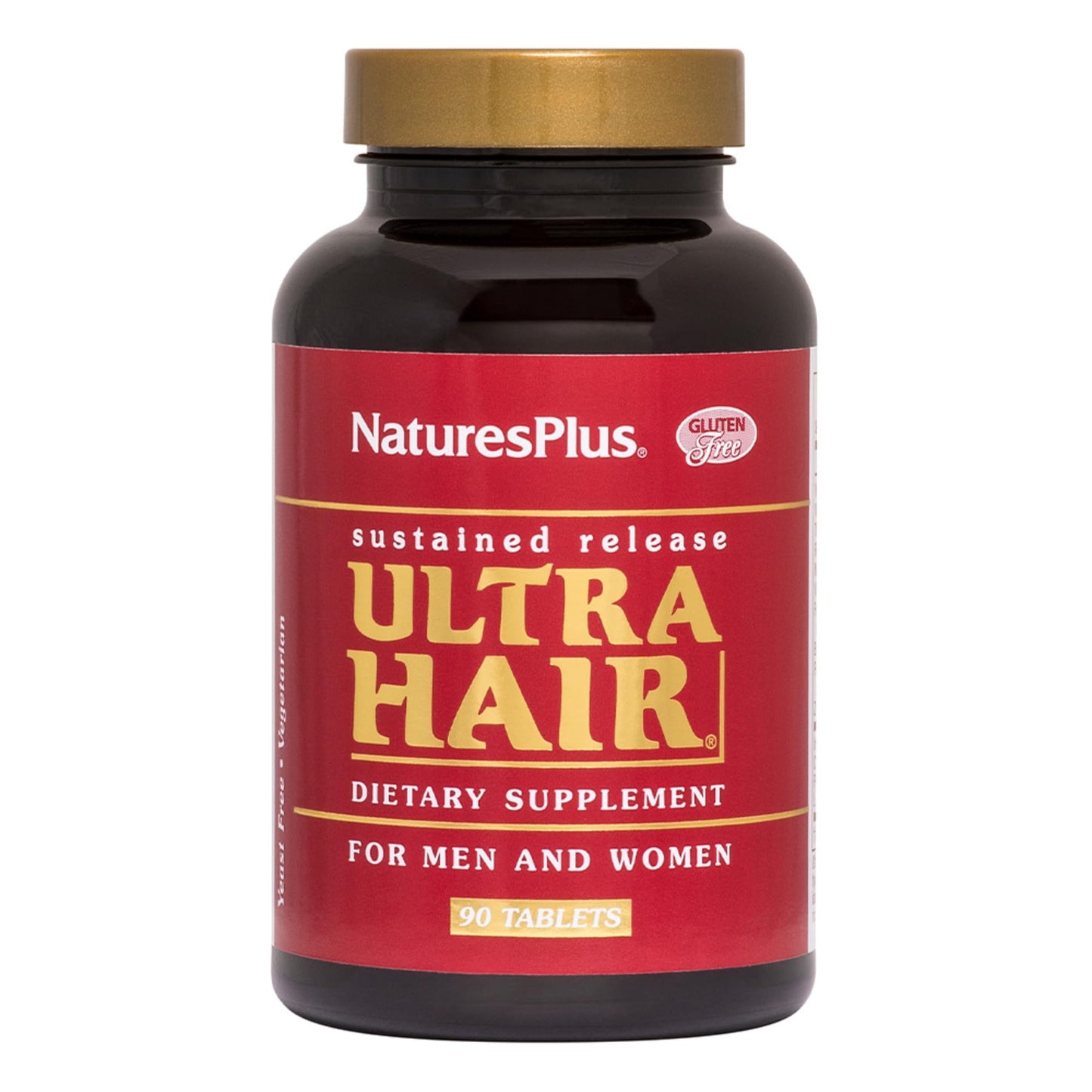 Natures Plus Ultra Hair Sustained Release – Natural Hair Growth Supplement for Men & Women (90 Veg Tablets)