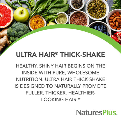 Natures Plus Ultra Hair Thick Shake - 1 lb | French Vanilla Hair Growth Shake