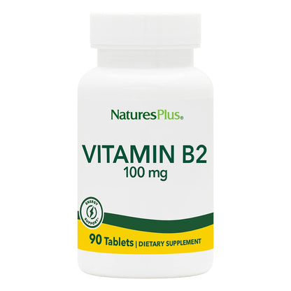 Natures Plus Vitamin B2 (Riboflavin) 100 mg – 90 Vegetarian Tablets
