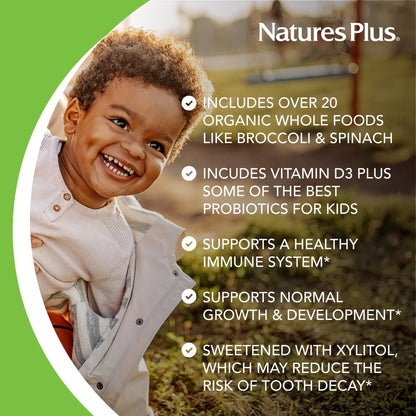 NaturesPlus Animal Parade Gold Kids Multivitamin – Vegan, Gluten Free, 180 Servings