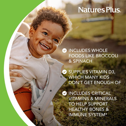 NaturesPlus Animal Parade Children's Multivitamin - 270 Total Servings, 3-Pack (180 Tablets Each) - Vegan & Gluten Free