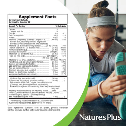 NaturesPlus Hema-Plex Iron - 85 mg Iron, 60 Softgels | Vegan & Gluten Free