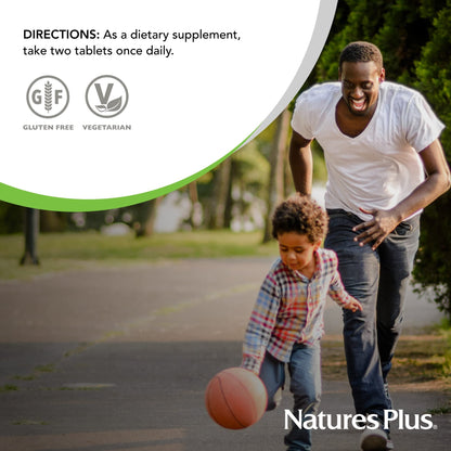 NaturesPlus Iron - 40 mg, 90 Tablets, Vegetarian & Gluten Free | 45 Servings