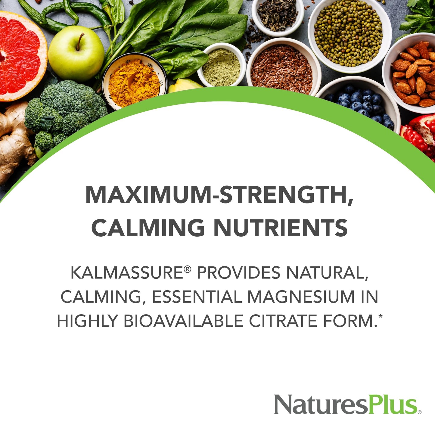 NaturesPlus KalmAssure Magnesium Powder – Orange Flavor, 120 Servings (2-Pack)
