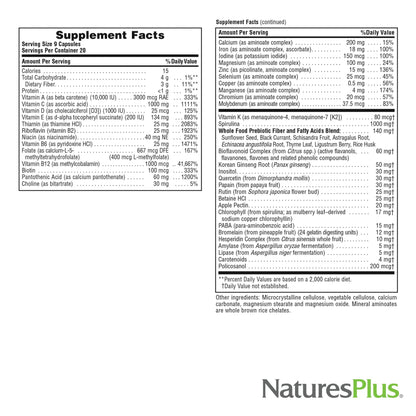 NaturesPlus Source of Life – 180 Tablets | Multivitamin with Concentrated Whole Foods (Gluten Free, Vegetarian) | 20 Servings