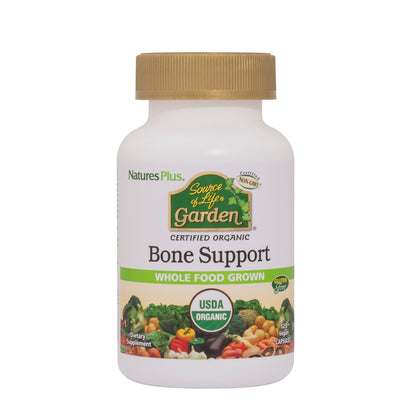 NaturesPlus Source of Life Garden Organic Bone Supplement with AlgaeCal – 1000 mg Calcium/Magnesium, 120 Vegan Capsules (30 Servings)