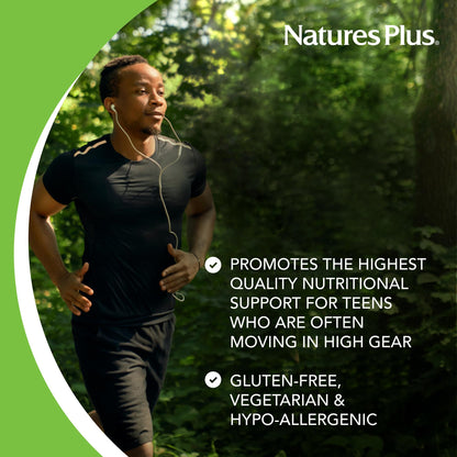 NaturesPlus Source of Life Adult Chewable Multivitamin – Apple Cinnamon Flavor (90 Wafers, 45 Servings)