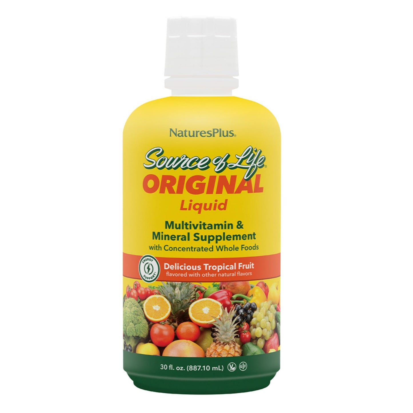 Nature's Plus Source of Life Liquid — Tropical Fruit Flavor, 30 oz Wholefood Energy Booster