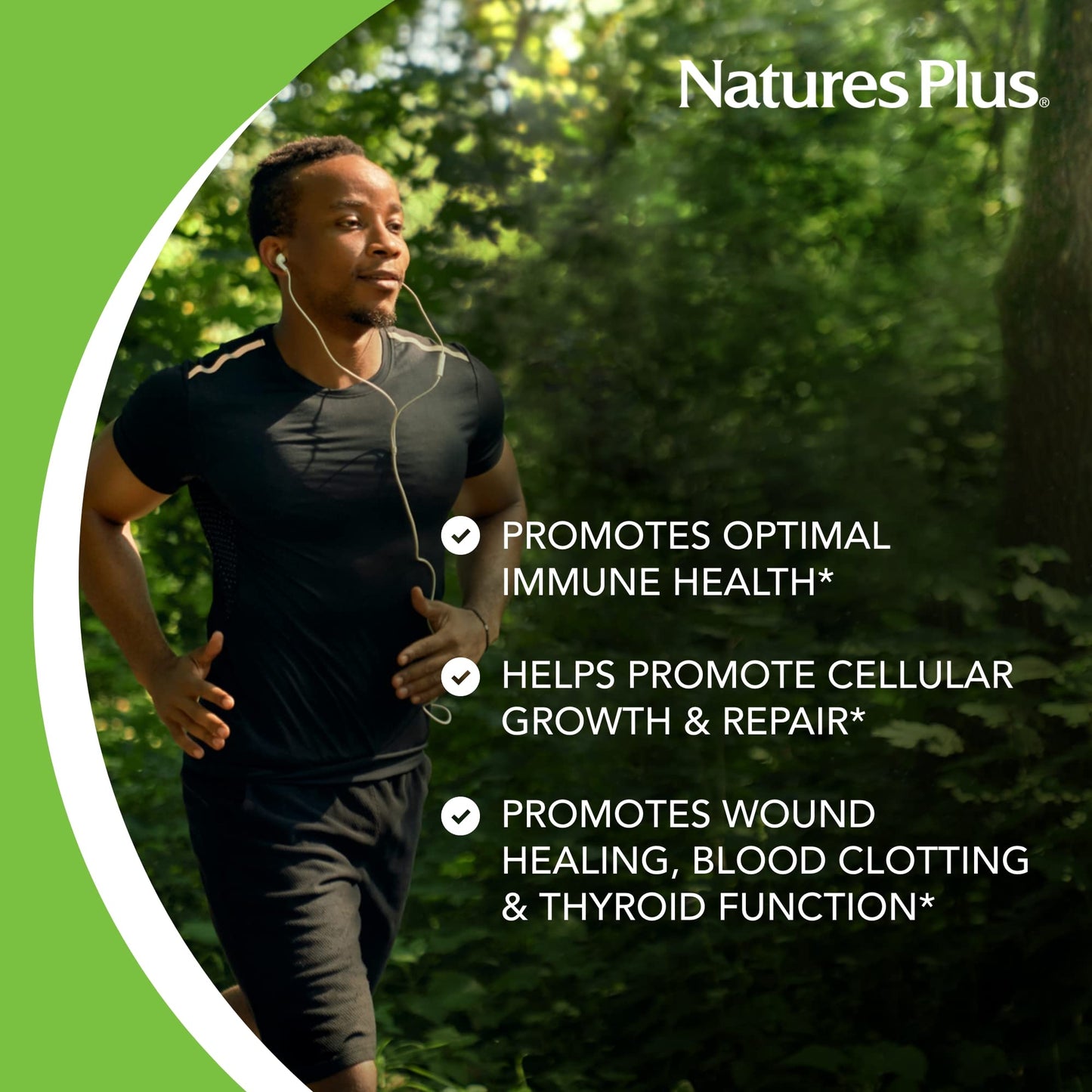 NaturesPlus Zinc Tablets 10 mg – 90 Vegetarian Servings | Immune Support, Digestion & Vision