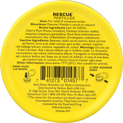 Nelson Bach Rescue Pastilles Black Currant 50 gms – Bach Remedies