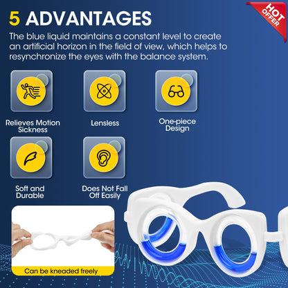 NEOISM Motion Sickness Glasses – Travel Anti-Nausea Eyewear for Cars, Boats & Planes