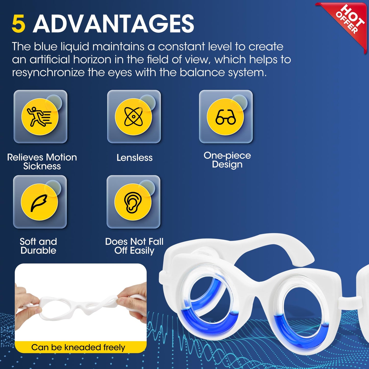 NEOISM Motion Sickness Glasses – Portable Car Sickness Glasses for Adults & Kids