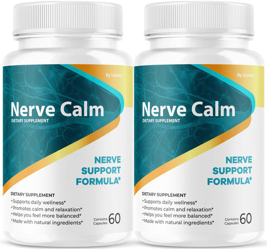(2 Pack) Nerve Calm Capsules – Official NerveCalm Premium Formula, 60 Capsules