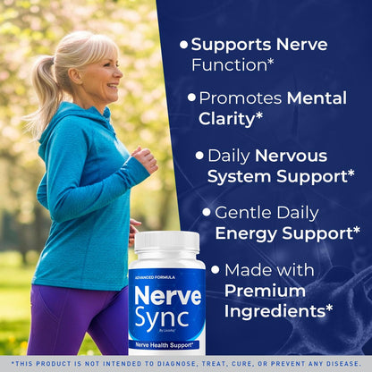 Nerve Sync Capsules | Official NerveSync Advanced Nerve Health Supplement - Maximum Strenght, 60 Capsules