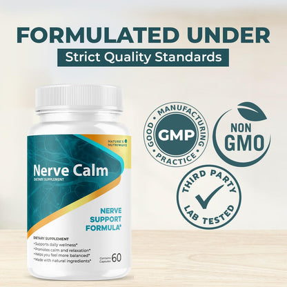 NerveCalm – Natural Calm Supplement | Vegan, Non-GMO, Made in USA