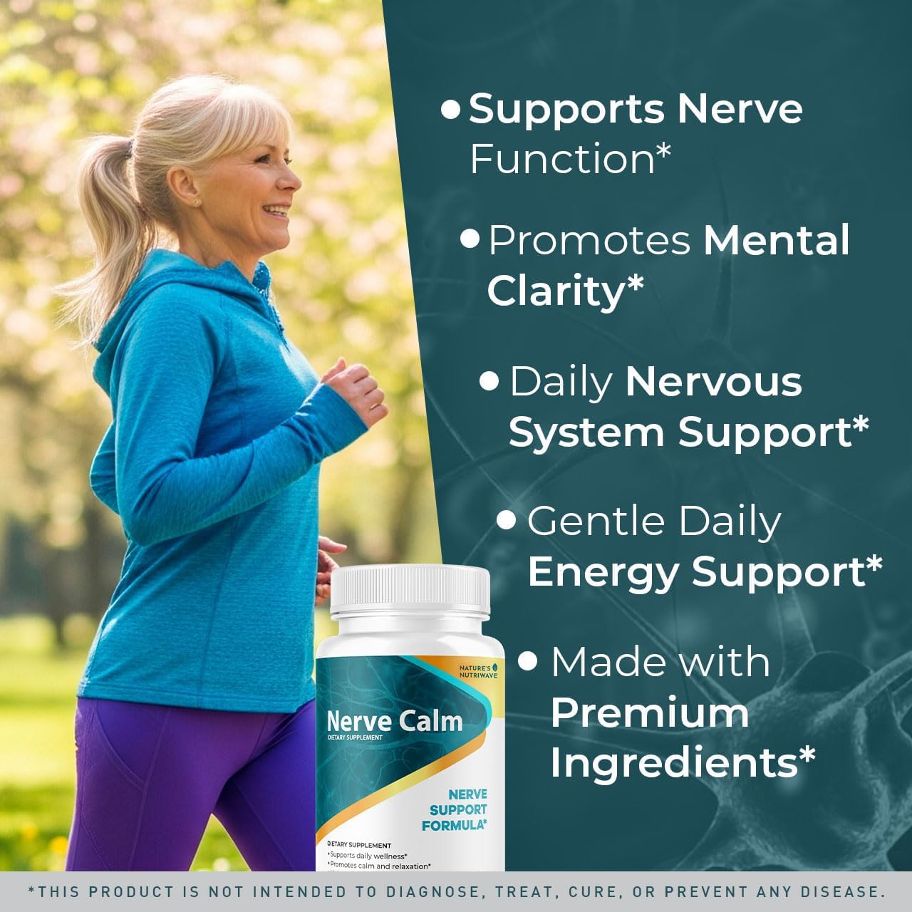 NerveCalm – Natural Calm Supplement | Vegan, Non-GMO, Made in USA