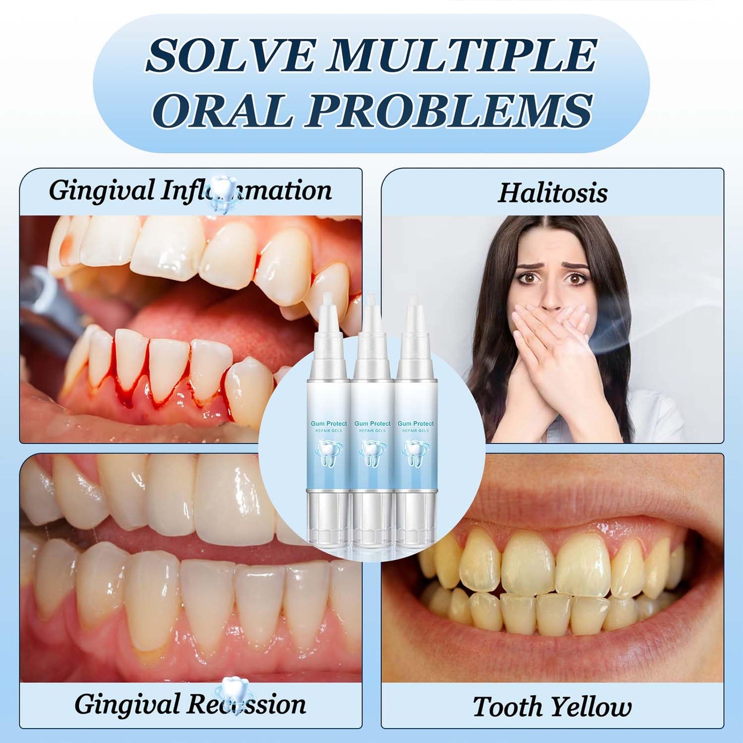 Neslemy Gum Gel & Therapy-Gel | Teeth Whitening & Gum Care (3PCS)