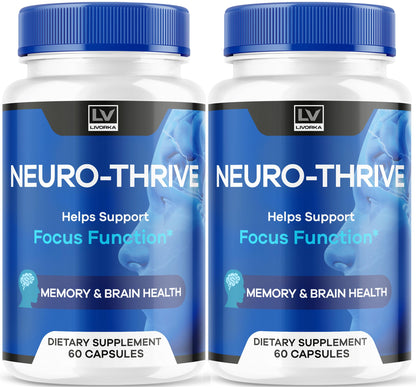 (2 Pack) Neuro Thrive Brain, Official Neuro Thrive Advanced Formula, Neuro Thrive Brain Capsules, Neuro Thrive Cognitive Function, Neuro Thrive Reviews, 120 Capsules for 2 Months