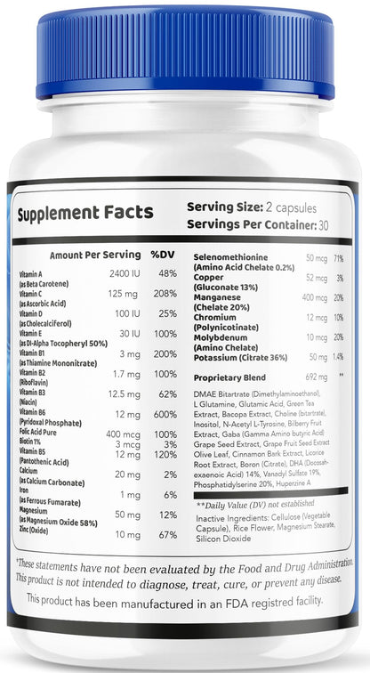(2 Pack) Neuro Thrive Brain, Official Neuro Thrive Advanced Formula, Neuro Thrive Brain Capsules, Neuro Thrive Cognitive Function, Neuro Thrive Reviews, 120 Capsules for 2 Months