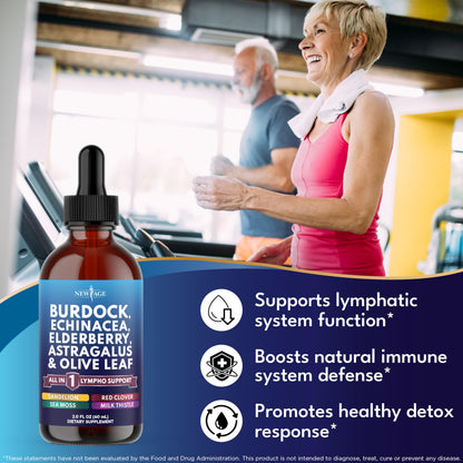 NEW AGE Lymphatic Drainage Drops - Burdock Root & Herbal Support (2 oz)