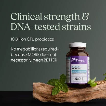 New Chapter Probiotic All-Flora 30 Ct – Advanced Digestion & Gut Health, Vegan, Non-GMO