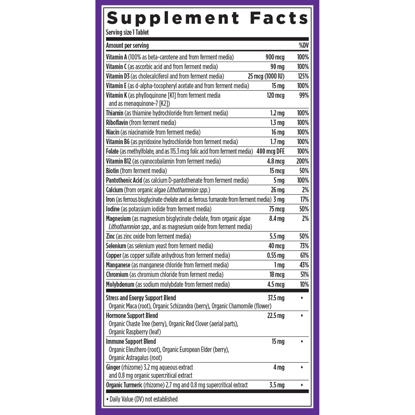 New Chapter Women’s Multivitamin with Iron, D3, B Vitamins & Zinc – Gentle on Empty Stomach, One Daily