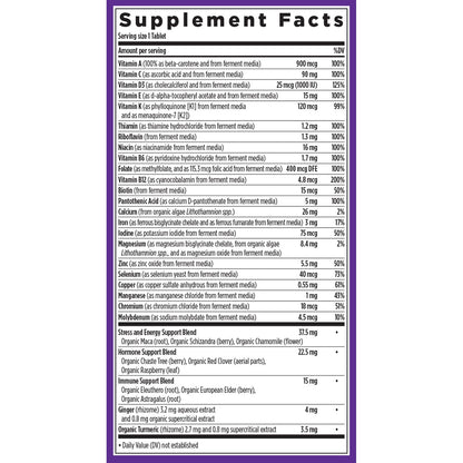 New Chapter Women’s Multivitamin with Iron, D3, B Vitamins & Zinc – Gentle on Empty Stomach, One Daily