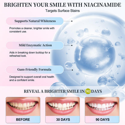 Niacinamide Whitening Toothpaste – 2 Pack, Gentle Care, Stain Removal, Gum Health & Enamel Protection