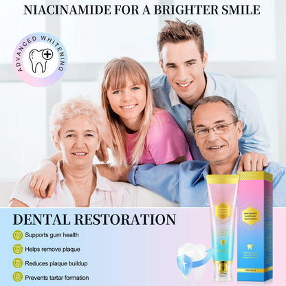 Niacinamide Whitening Toothpaste – 2 Pack, Gentle Care, Stain Removal, Gum Health & Enamel Protection
