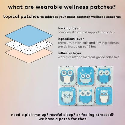The Good Patch Nite Owl Patch – Natural Sleep Patch for Kids (12 Patches) with Tart Cherry, Chamomile & Skullcap