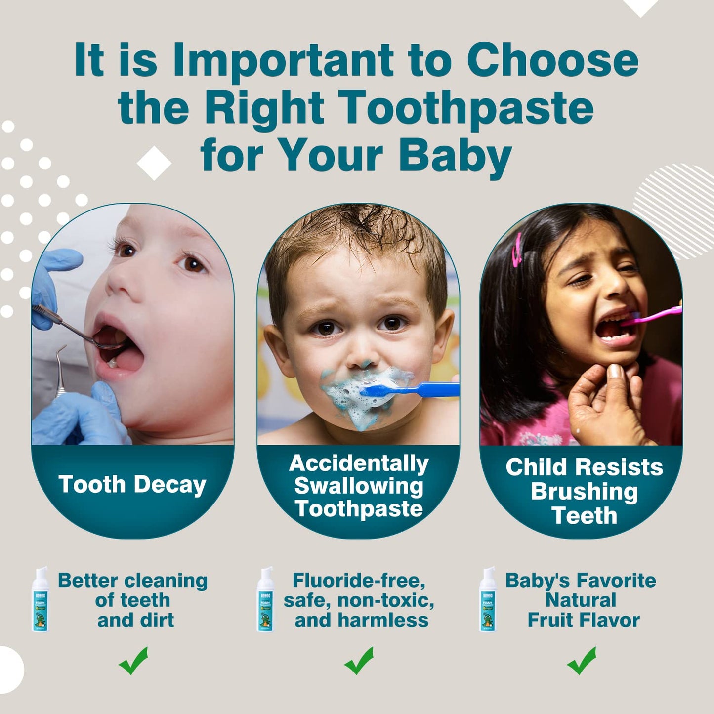 NOHOO Kids Foam Toothpaste - Fluoride Free, Orange & Cantaloupe 60ml