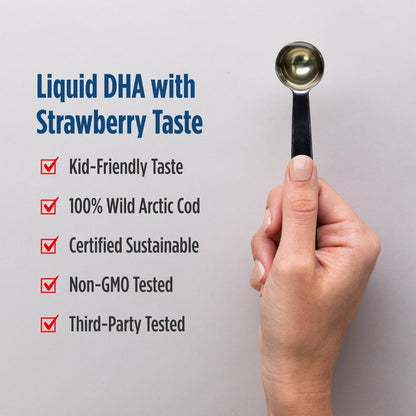 Nordic Naturals Children's DHA Strawberry - 8 oz for Kids | 530 mg Omega-3 (EPA & DHA)