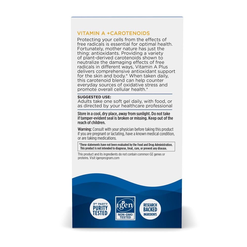 Nordic Naturals Vitamin A + Carotenoids | 30 Soft Gels | Skin & Cellular Health | Non-GMO