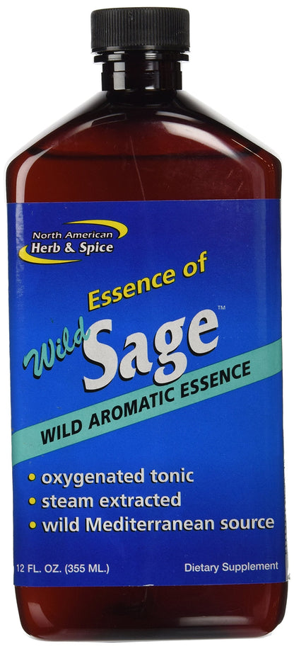 North American Herb & Spice - Essence of Wild Sage (12 fl oz) | Steam-Extracted Sage | Non-GMO
