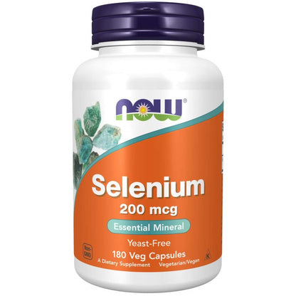 NOW Foods Selenium 200 mcg VCaps, 180 ct - Selenium Supplement