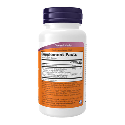 NOW Foods UC-II Type II Collagen – Undenatured Type II, 120 Veg Capsules