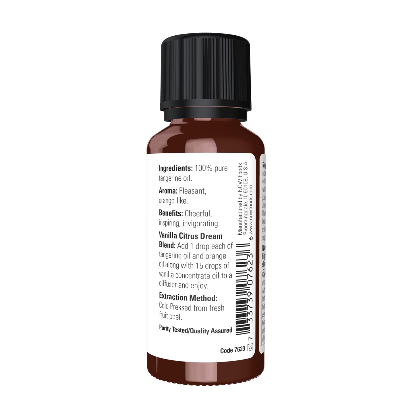 NOW Tangerine Essential Oil – Cold-Pressed, 100% Pure, 1 oz | Vegan