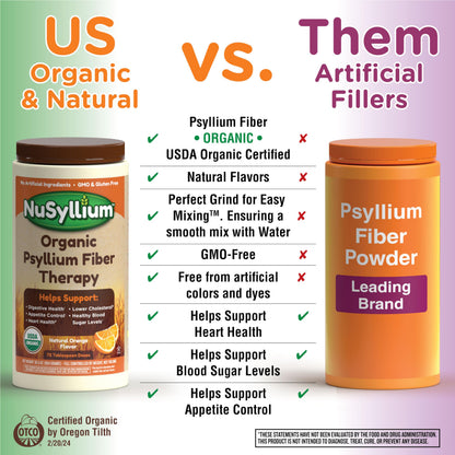 NuSyllium Ultra Psyllium Husk Powder Organic 10.7 oz – Sugar Free Keto Fiber