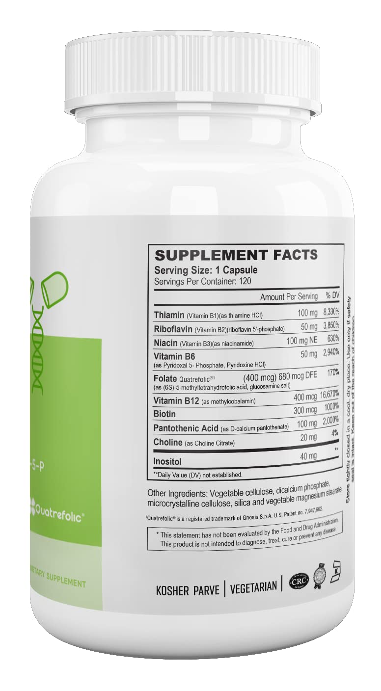Nutri Supreme Ultimate B Complex - 120 Vegetarian Capsules, Kosher Certified
