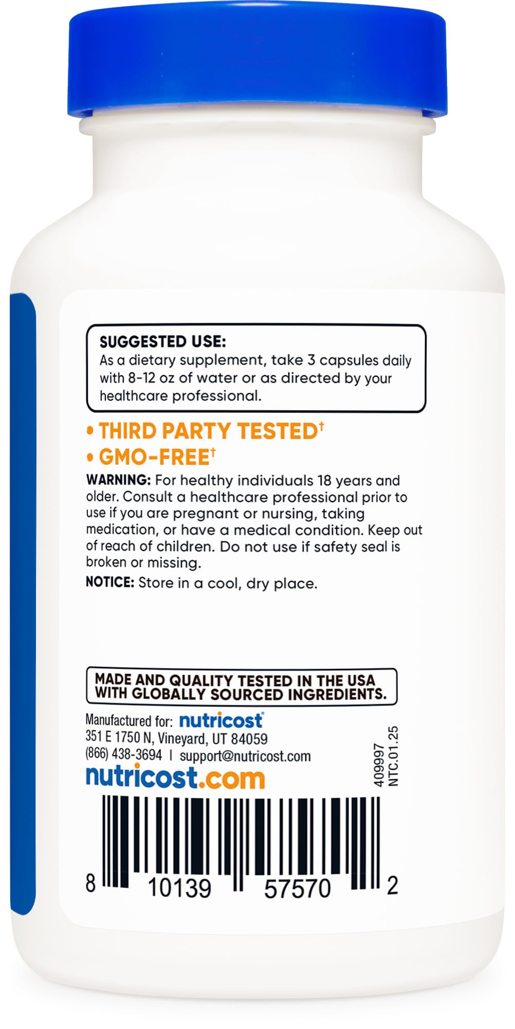 Nutricost Daily Vegetables 90 Capsules (30 Servings) – 17 Vegetable Blend
