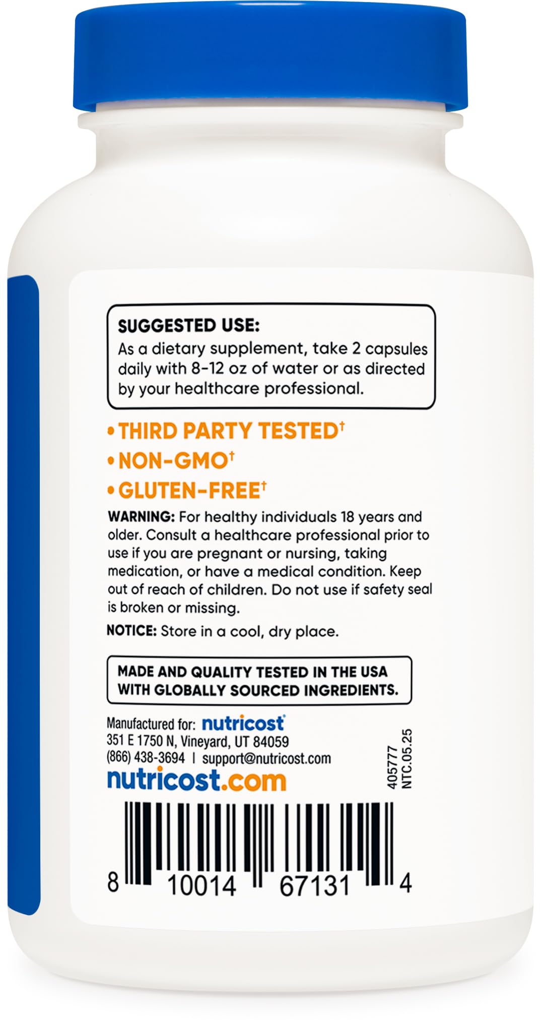 Nutricost L-Proline 1000mg - 180 Capsules (90 Servings) - Non-GMO, Gluten Free