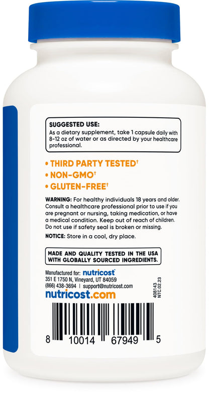 Nutricost Selenium 200mcg – 240 Vegetarian Capsules, Non-GMO, Gluten Free