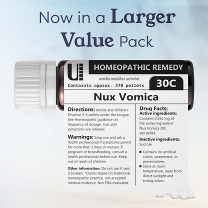 Nux Vomica 30C Homeopathic Remedy | Urenus