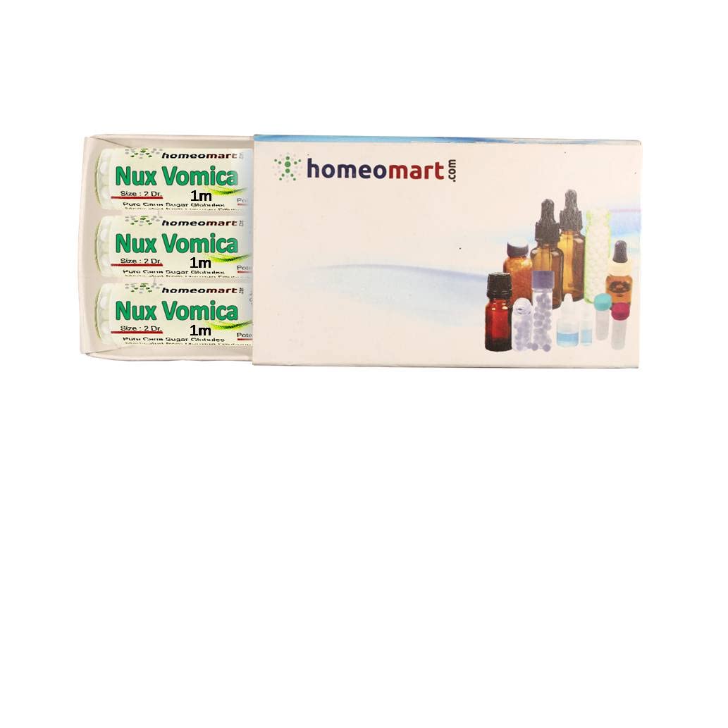 Nux Vomica Homeopathy Pellets 1M Potency – Pack of 3 | Homeomart.com