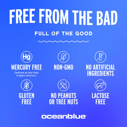 Oceanblue Omega-3 2100 with CoQ10 | Triple-Strength Fish Oil + CoQ10 | Orange Flavor | Heart Support | 90 Softgels