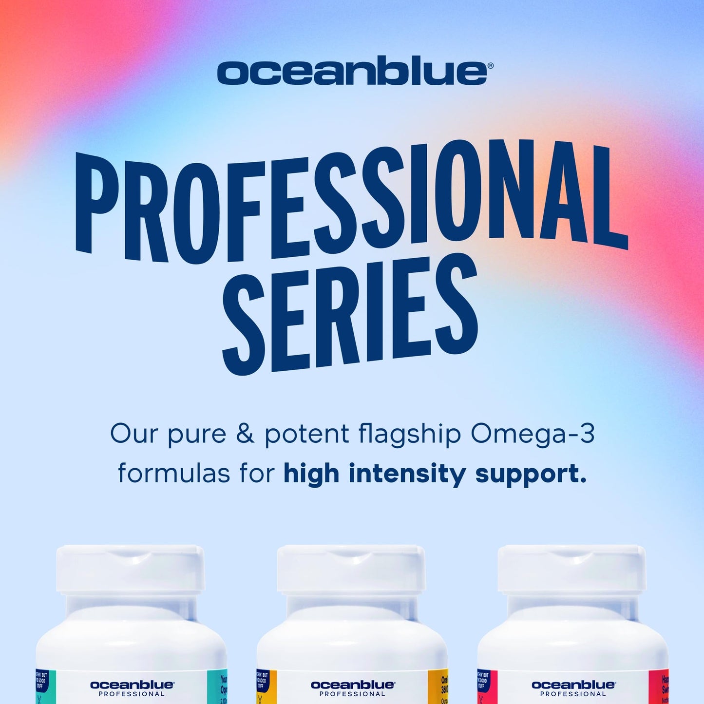 Oceanblue Professional Omega-3 2100mg Fish Oil – Triple Strength EPA, DHA & DPA | Burpless, Wild-Caught, Orange Flavor | 138 Count